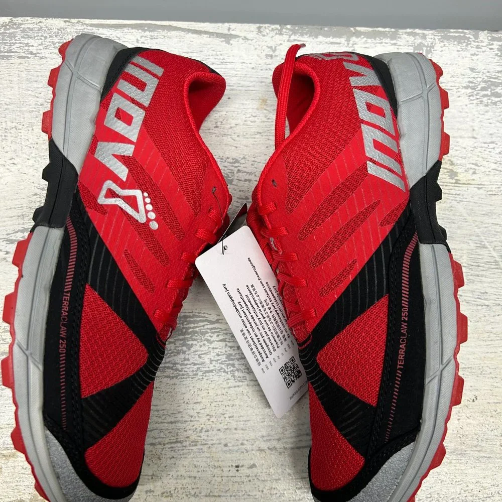 Inov-8 TERRACLAW 250 (Men): Conquer Trails in Red/Black/Grey Dominance - Picture 6 of 8